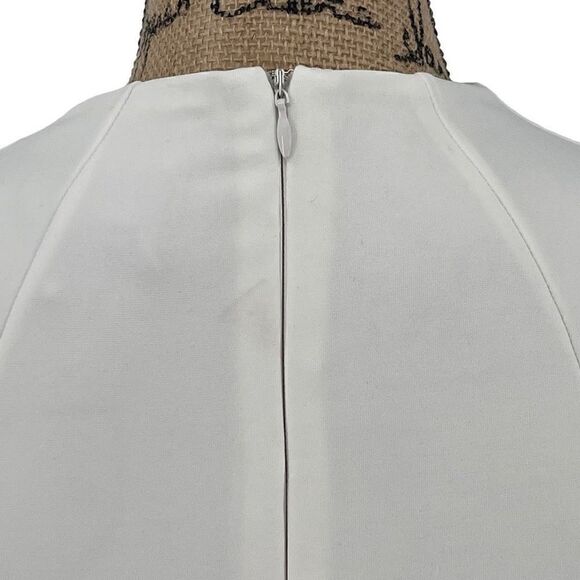 Alexia Admor Fara Dress Ivory Midi Sheath Tie Belt Sleeveless D3517 Women Size 4 - Picture 13 of 13